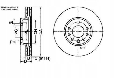 TARCZA HAM PRZOD 285X25 V ATE na Arena.pl