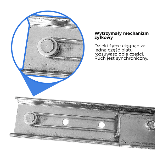 Prowadnica do stołu synchroniczna-linka 1600 mm zdjęcie 2