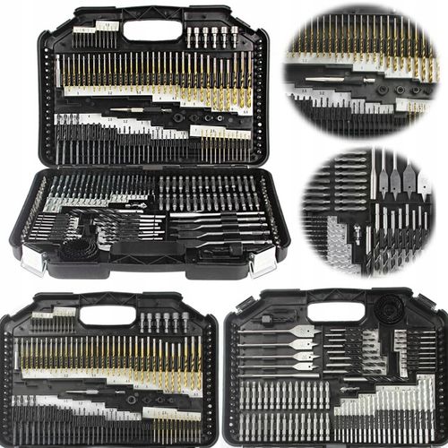 DUŻY ZESTAW KOMPLET WIERTEŁ DŁUT BITÓW OTWORNIC NASADEK 246 ELEMENTÓW HIT na Arena.pl