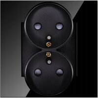 Gniazdo Gniazdko z Bolcem Podwójne Szklane z Uziemieniem Szkło MIUUN