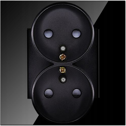 Gniazdo Gniazdko z Bolcem Podwójne Szklane z Uziemieniem Szkło MIUUN na Arena.pl