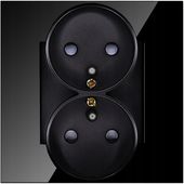 Gniazdo Gniazdko z Bolcem Podwójne Szklane z Uziemieniem Szkło MIUUN