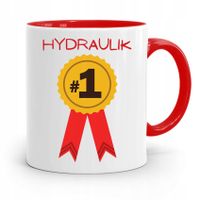 Kubek Czerwony Prezent Dla Hydraulika Numer Jeden Z Nadrukiem Ze Zdjęciem