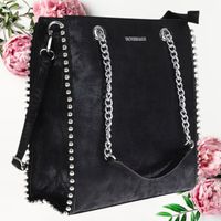 Elegancka Torebka Damska Klasyczna Shopper Listonoszka teczka A4 Czarna