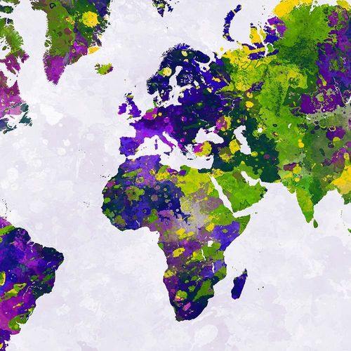 Obraz na płótnie - Canvas, Malowana mapa świata 90x60 na Arena.pl