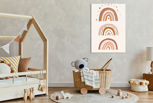 Obraz 30x50cm Wzory dla Dzieci, Dziewczynki i Chłopca - Serca na Arena.pl