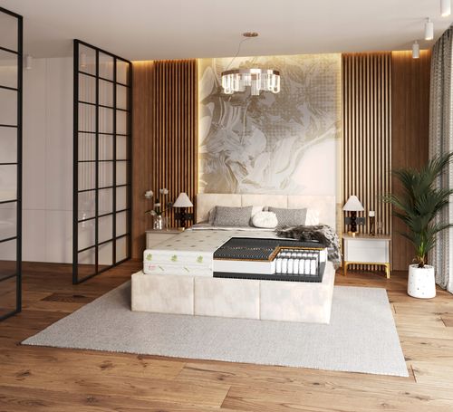 Materac Z ALOESEM sprężynowy kieszeniowy 120 x 200 24cm H3, H4 PROFILOWANY na Arena.pl