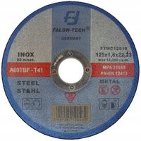 TARCZA DO CIĘCIA STALI METALU INOX SZLIFIERKI KĄTOWEJ 125mm 125x1,6mm