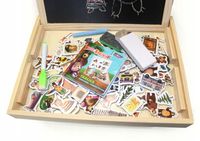 TABLICA MAGNETYCZNA EDUKACYJNA DREWNIANA WIELOFUNKCYJNA MASZA I NIEDŹWIEDŹ