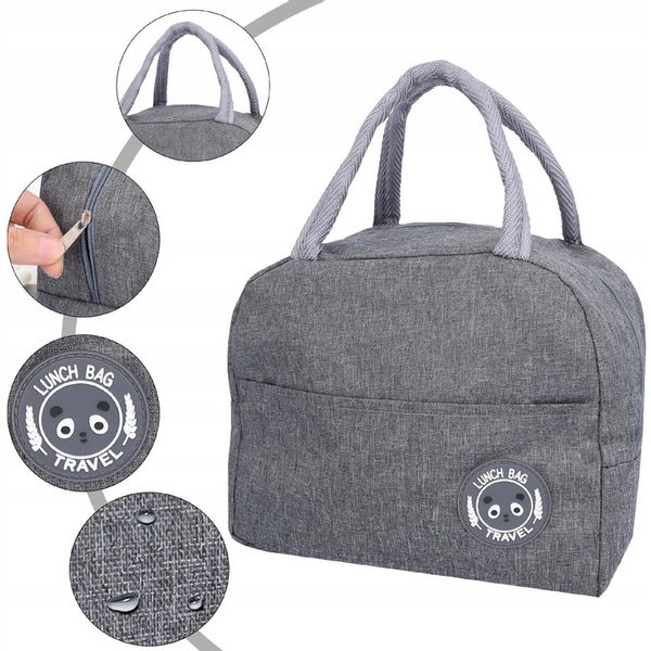 TORBA TERMICZNA śniadaniowa do pracy na jedzenie lunch torebka plażowa zdjęcie 12