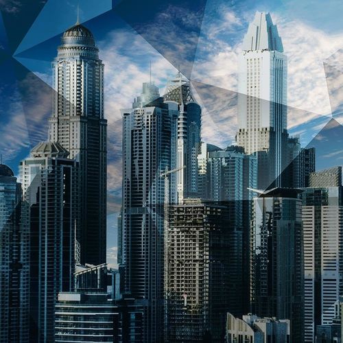 Deco Panel, Geometryczne miasto 1 90x60 na Arena.pl