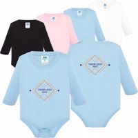 Body dla niemowląt długi rękaw TWÓJ HAFT LOGO firmowa reklamowa 5 sztuk