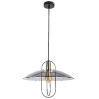 LAMPA wisząca VIDA 5000 Rabalux industrialna OPRAWA szkło dymione owal druty ZWIS linka przewód czarna