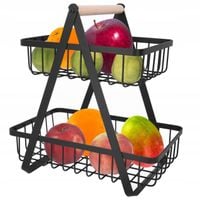 KOSZ NA OWOCE DWUPOZIOMOWY WARZYWA PATERA KOSZYK METALOWY LOFT