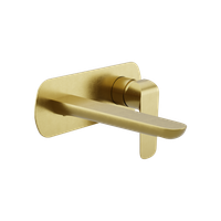 Clever 2.0 bateria umywalkowa podtynkowa złoty szczotkowany