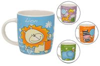 kubek ceramiczny w ozdobnym kartoniku 320 ml zwierzaki