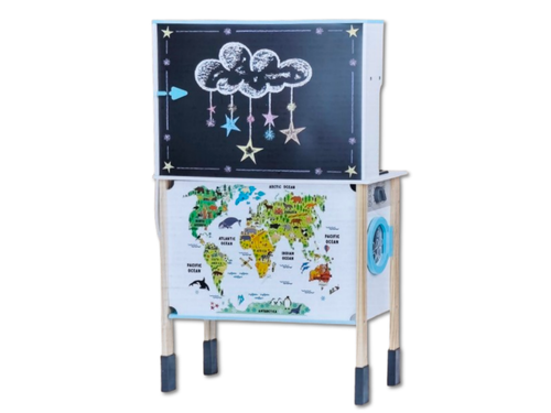 Drewniana kuchnia 28x81x97cm z tablicą kredową na Arena.pl