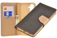 Etui portfel Fancy Case do Samsung Galaxy A16 5G czarno-złoty