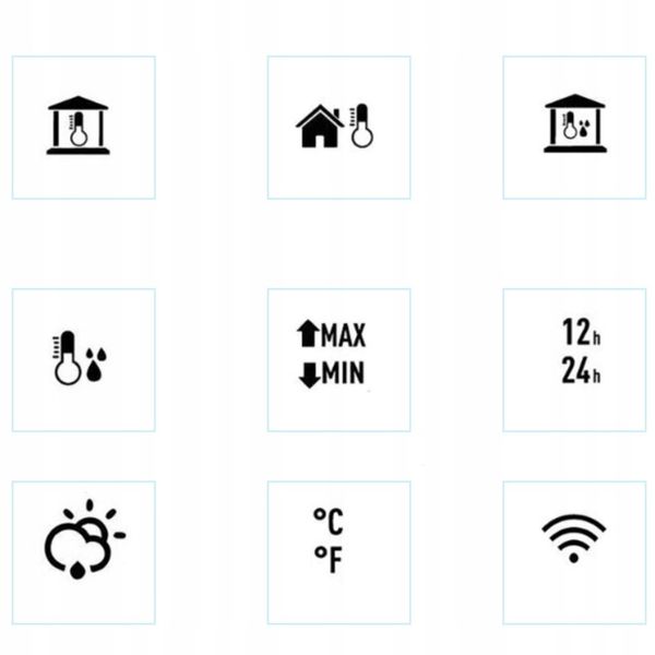 STACJA POGODOWA METEOROLOGICZNA WIFI 3 CZUJNIKI BUDZIK UV hPa TEMP zdjęcie 2