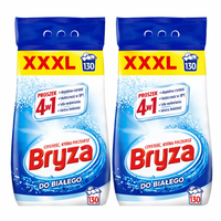 2 x  bryza 4w1 proszek do prania do białego 130 prań 8,45kg