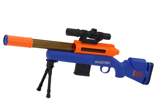 NIEBIESKI STOJAK TELESKOPOWY PISTOLET na Arena.pl