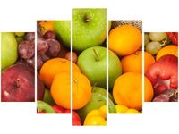 100CM 150CM OBRAZ 5 ELEM OWOCE WARZYWA ŚCIENNY