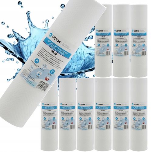 10X FILTR DO WODY WKŁAD 10 PIANKOWY 20 MIKRON USTM na Arena.pl