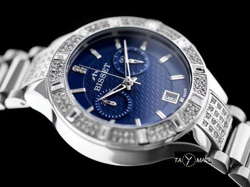 BISSET BSBE18 - silver/blue (zb547b) na Arena.pl