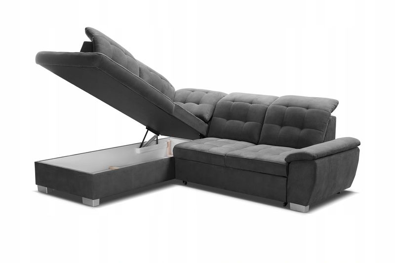 Nowoczesny Narożnik LOTTA - VENTE - NERO zdjęcie 7