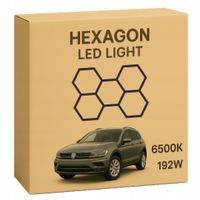 LAMPA LED HEKSAGON 301 x 208 OŚWIETLENIE DO GARAŻU WARSZTATU PANEL