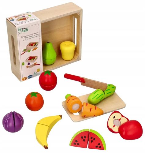 WARZYWA I OWOCE DO KROJENIA DREWNIANE ADAM TOYS na Arena.pl