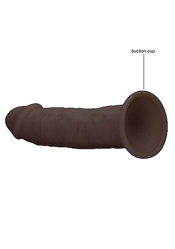 silicone dildo without balls - 15,3 cm - brown na Arena.pl