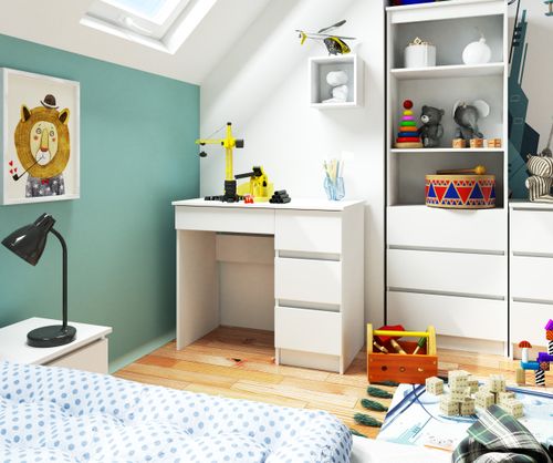 BIURKO KOMPUTEROWE A-7 90 cm PRAWE BIAŁE na Arena.pl