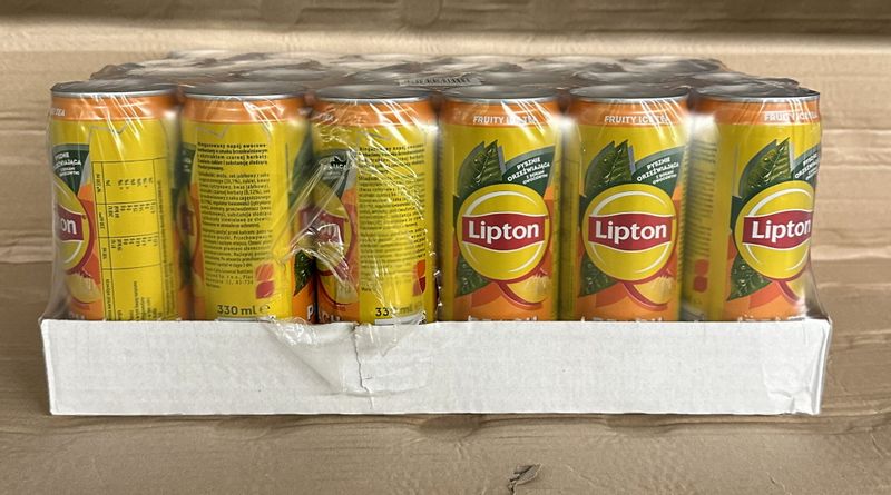 Lipton 0,33l Puszka Brzoskwinia - karton zdjęcie 1