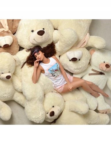 DUŻY PLUSZOWY MIŚ PLUSZAK GIGANT 180CM SUPER MIŚ na Arena.pl