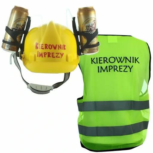 KASK i KAMIZELKA ślub prezent URODZINY 18-99 kawalerskie pana młodego WZORY zdjęcie 1