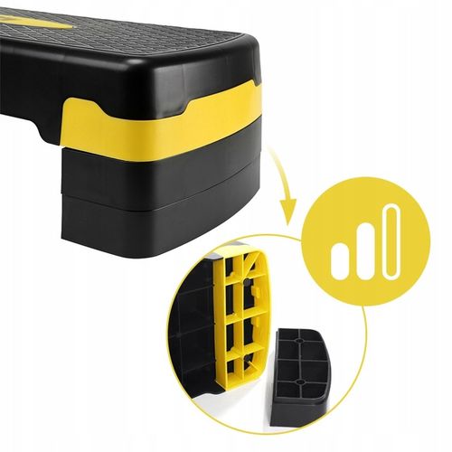 STEP SCHODEK DO ĆWICZEŃ DO AEROBIKU FITNESS 3 STOPNIOWY REGULOWANY SOLIDNY na Arena.pl