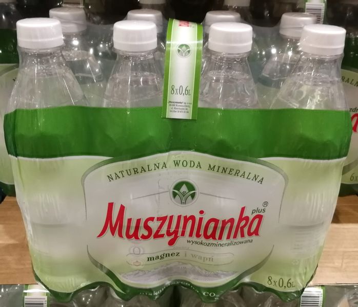 Muszynianka 0,6l Niskonasycona - karton zdjęcie 1