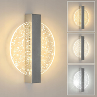 LAMPA LED KINKIET SCIENNA SREBRO NOWOCZESNA DO SALONU 3000K/4500K/6500K 12W