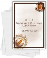 Ulotki A5 reklamowe firmowe 100 szt projekt w cenie PIEKARNIA CUKIERNIA
