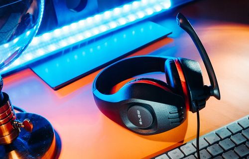 ZESTAW GAMINGOWY DLA GRACZA KLAWIATURA MYSZKA PODKŁADKA SŁUCHAWKI MIKROFON na Arena.pl