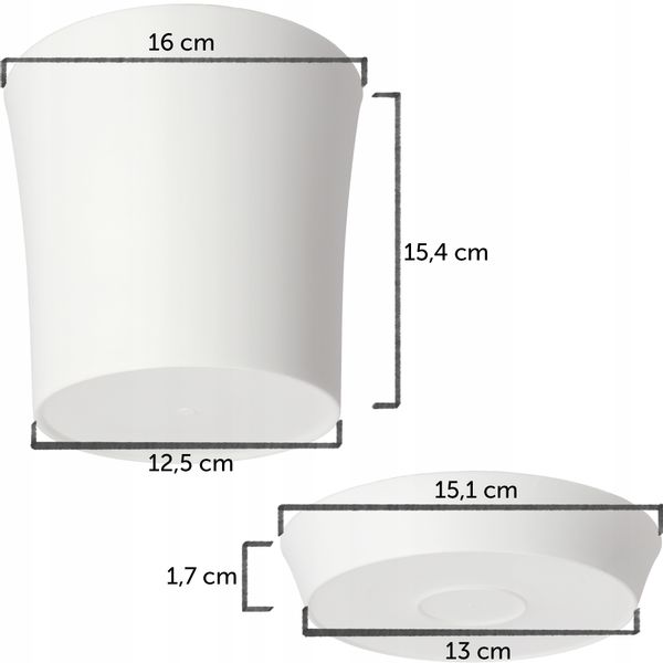 DONICZKA DONICA NA KWIATY OSŁONKA KOLORY 16CM zdjęcie 7