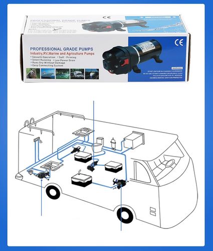 NIEKOMPLETNA Automatyczna pompa wodna Mxmoonant 17 l/min 12 V 2,4 bar MX-40 na Arena.pl