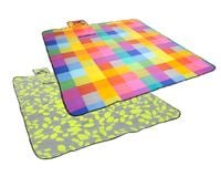 Koc piknikowy plażowy mata duża tęczowa 150x180 cm