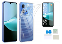 Etui silikonowe do XIAOMI REDMI 15C 4G 5G obudowa 2mm + folia ochronna TPU