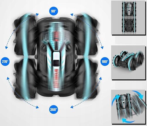 SAMOCHÓD ZDALNIE STEROWANY RC GESTAMI AMFIBIA 2 PILOTY 4x4 360° PŁYWAJĄCY na Arena.pl