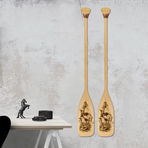 Pagaj John Paddle Beavertail Ozdoba Wypalany 110 cm WZ5 ze skórzaną pionową zawieszką 110 cm na Arena.pl