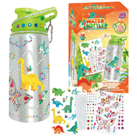 Zestaw Kreatywny Butelka Bidon Do Przyzdabiania Naklejki Dinozaury Jx20430