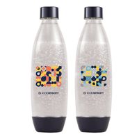 Zestaw butelek SodaStream Fuse Bubble Mosaic 2x1l czarne ze wzorami