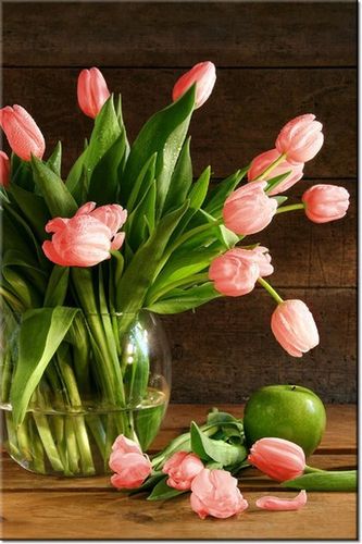 100 70CM OBRAZ PŁÓTNO CZERWONE TULIPANY PŁÓTNO RAMA na Arena.pl